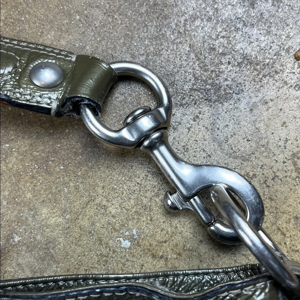 Vintage Coach Zoe Metallic Green Shoulder Bag - Picture 6 of 15